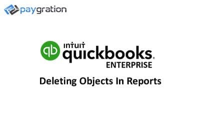 QuickBooks Enterprise Deleting Objects