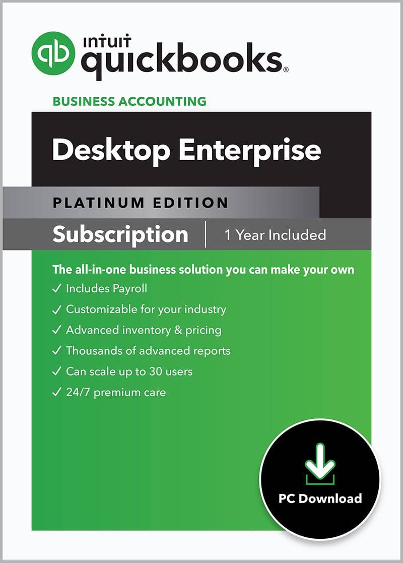 QuickBooks Enterprise 2024 Platinum Edition (Annual)