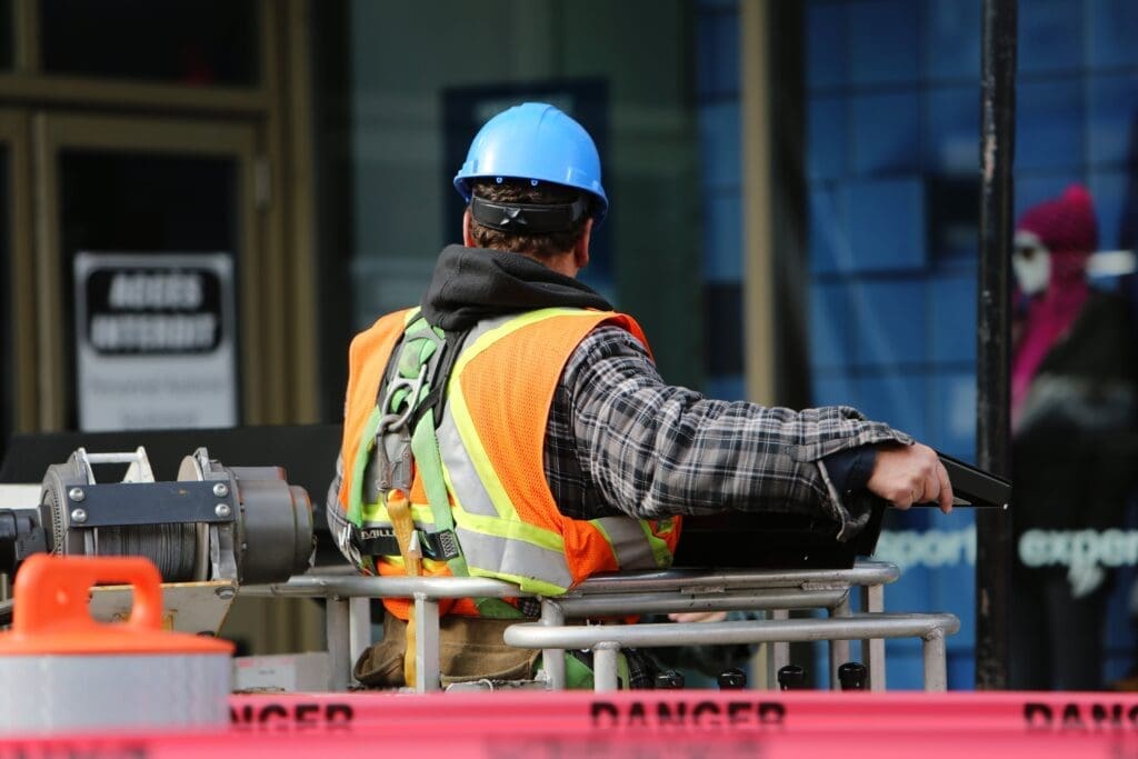 Crew working in a construction site